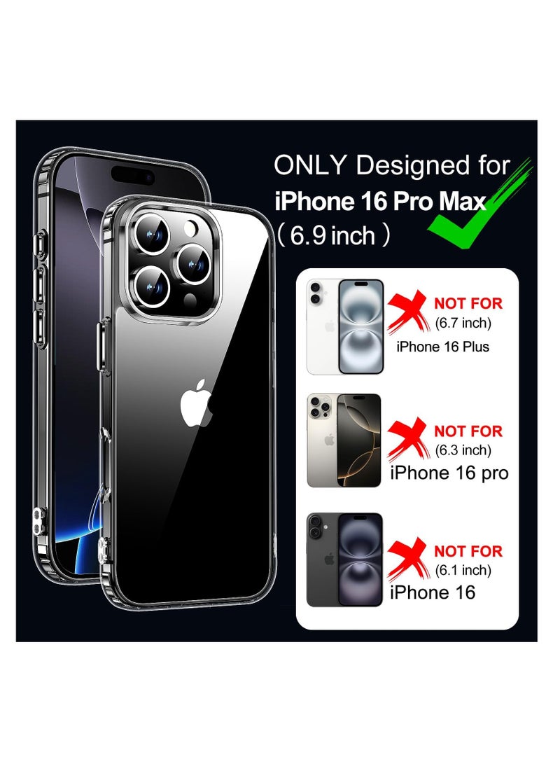 اووكاي جراب شفاف لهاتف iPhone 16 Pro Max، [غير قابل للاصفرار] [حماية من السقوط بدرجة عسكرية] جراب واقٍ رفيع ومضاد للصدمات لهاتف iPhone 16 Pro Max - Image 2