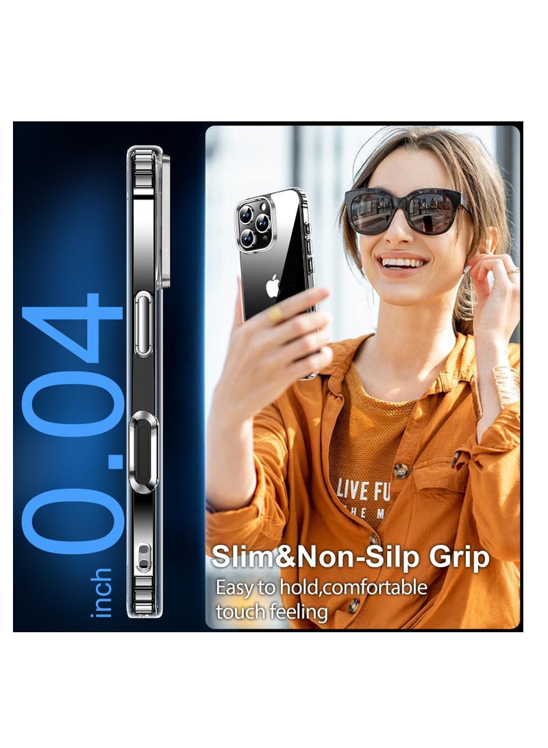 اووكاي جراب شفاف لهاتف iPhone 16 Pro Max، [غير قابل للاصفرار] [حماية من السقوط بدرجة عسكرية] جراب واقٍ رفيع ومضاد للصدمات لهاتف iPhone 16 Pro Max - Image 5