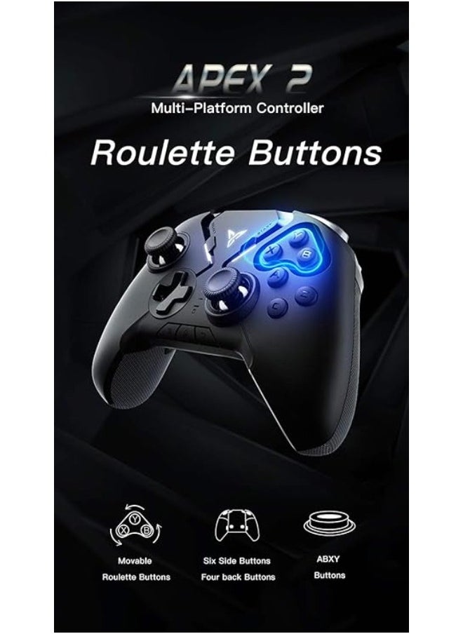 FlyDigi - Flydigi Apex 2 (Combo) - Wireless Gamepad with Phone Holder for Mobile Phones and PC, Automatic Gun Control for Games like CODM and DNF - Image 1