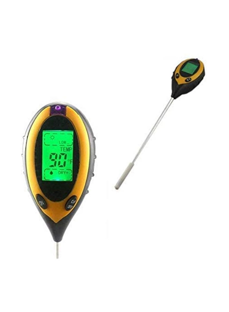 4 in 1 Digital Garden Soil Tester Moisture thermometer Sunlight Ph Meter Temperature Tester C/F with Backlight  - Image 3