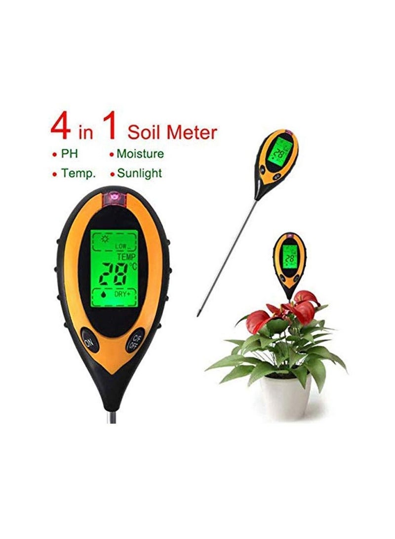 4 in 1 Digital Garden Soil Tester Moisture thermometer Sunlight Ph Meter Temperature Tester C/F with Backlight  - Image 5