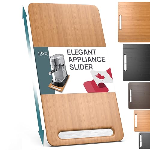 Ibyx Ibyx Elegant Sliding Tray for Your Coffee Maker  Heavy Kitchen Appliances  Sturdy Slides Easily from Under The Cabinet Natural 75W x 145D 