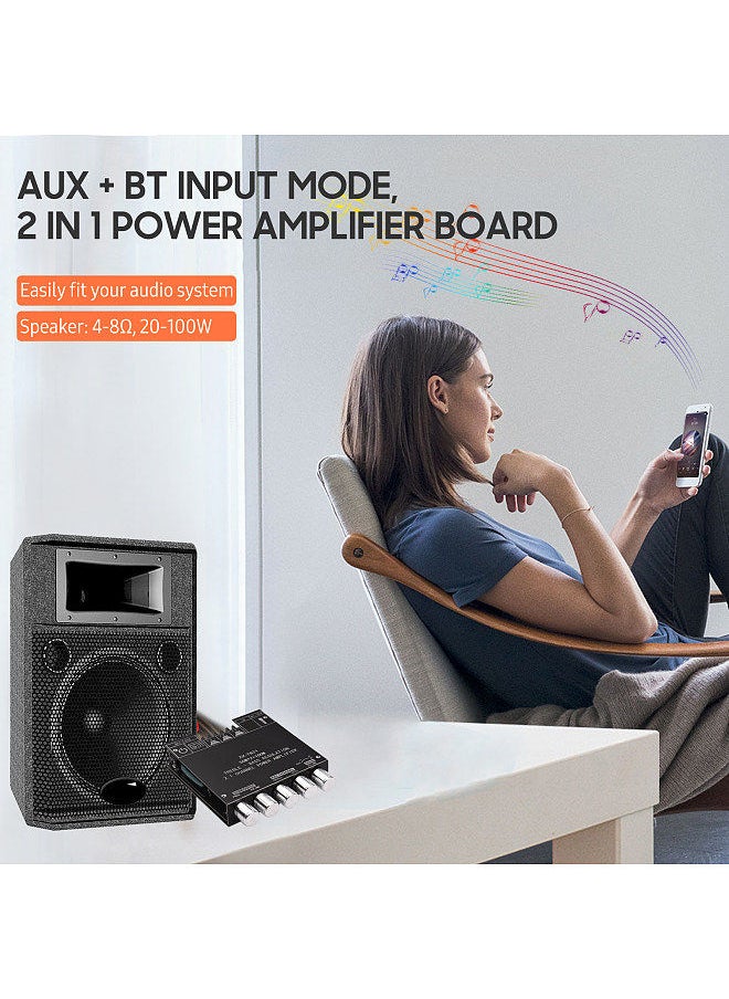 Generic - 2.1 Channel Subwoofer Power Amplifier Module Diy Kit 50Wx2+100W Treble Bass Volume Control Dc 12-24V Bt Audio Amplifier Board Stereo Speaker Digital Amp For Audio System - Image 1
