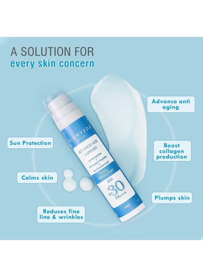 Glamveda 1% Copper peptide Advance Age Support Sunscreen SPF 30 +++ for Men and Women with Centella Asiatica | Broad-spectrum Sunscreen with Advanced Blue Light Filter | UVA/UVB Protection | 50gm - Image 4