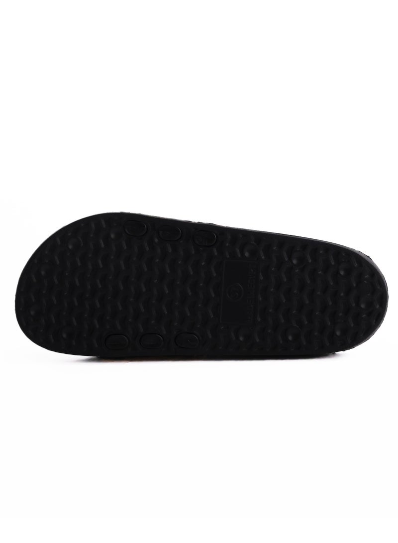 Onda Onda Just Comfortable, Light Weight & Stylish Slide Slipper for Men - Black  - Image 5