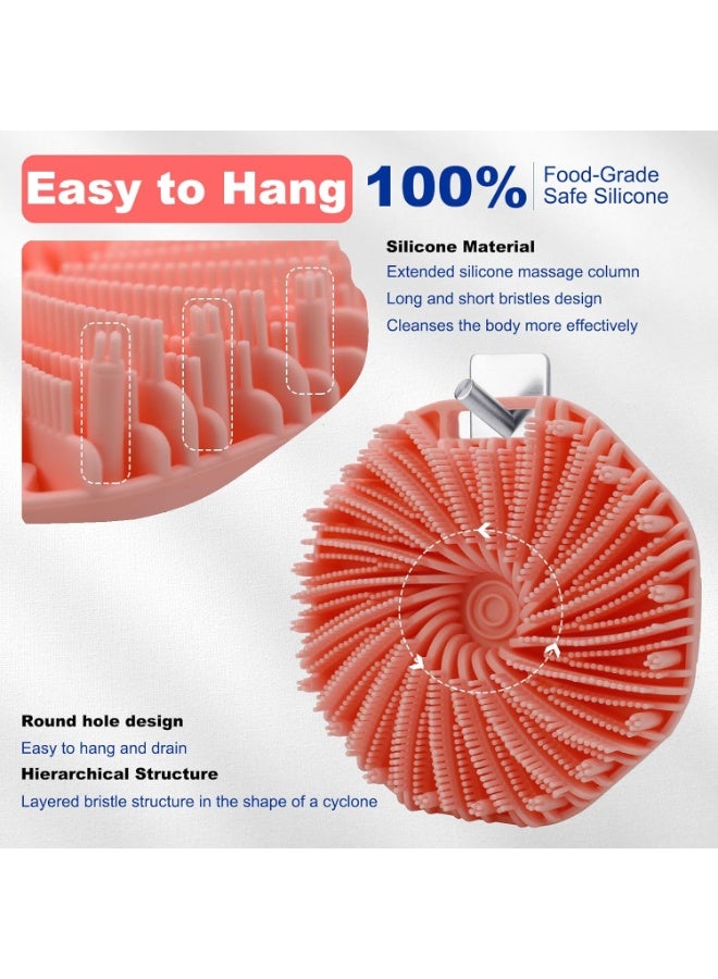 Silicone Body Scrubber, Shower Body Brush for Effective Showering Exfoliation and Gentle Massage, Silicone Loofah Body Brush,Body Brush for Sensitive - Image 4