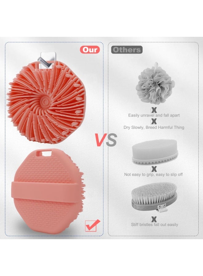 Silicone Body Scrubber, Shower Body Brush for Effective Showering Exfoliation and Gentle Massage, Silicone Loofah Body Brush,Body Brush for Sensitive - Image 5