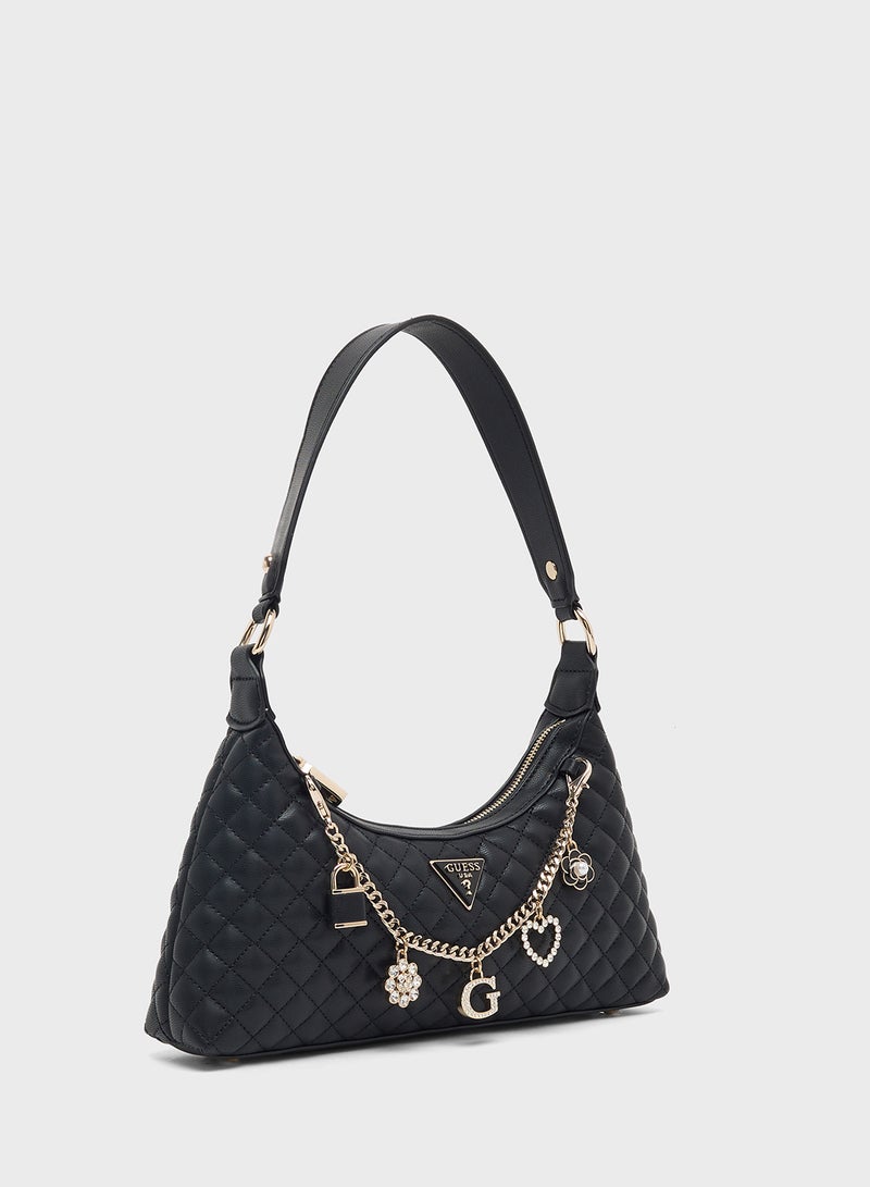 GUESS Everlee Top Zip Shoulder Bag - Image 3