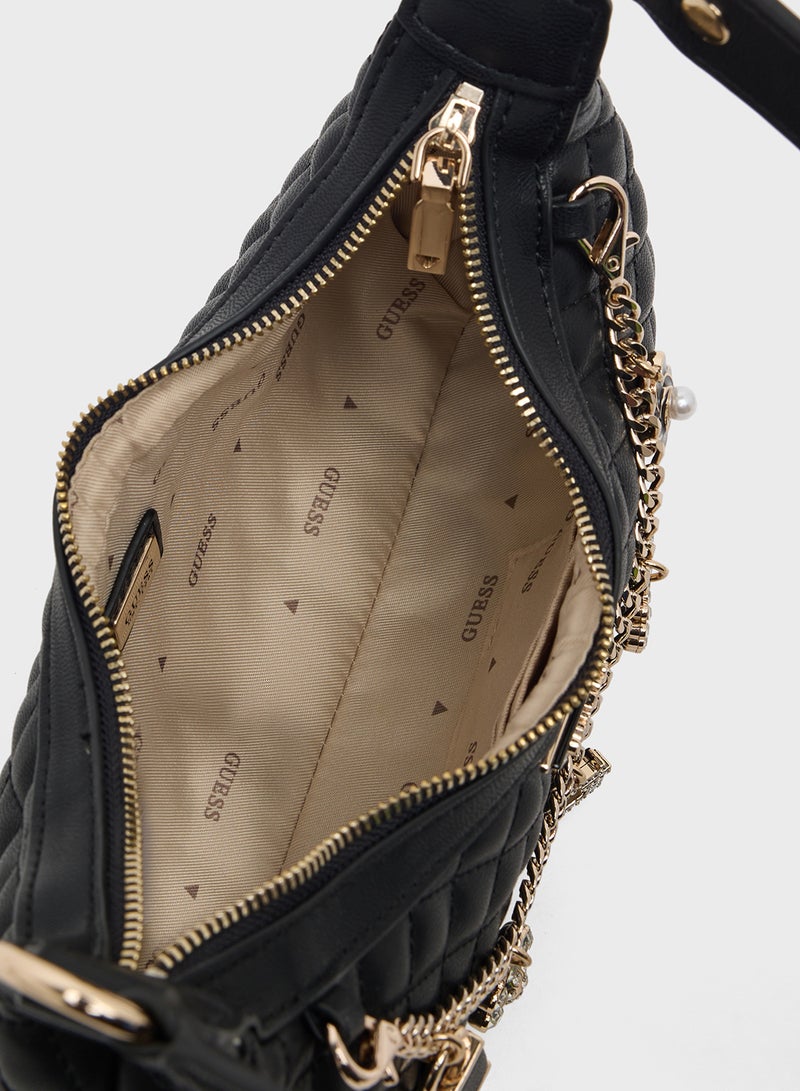 GUESS Everlee Top Zip Shoulder Bag - Image 5