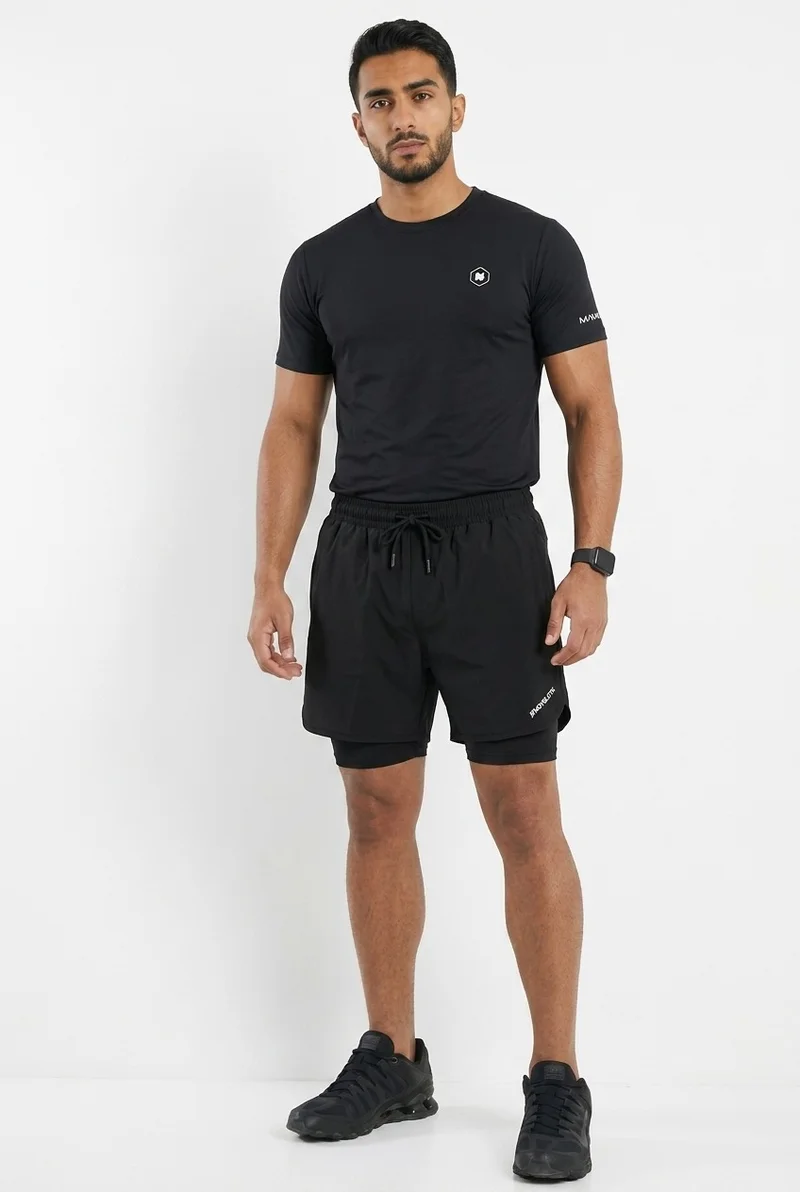 Moveletix Black Men's Training Shorts Black for Men | Best Price UAE