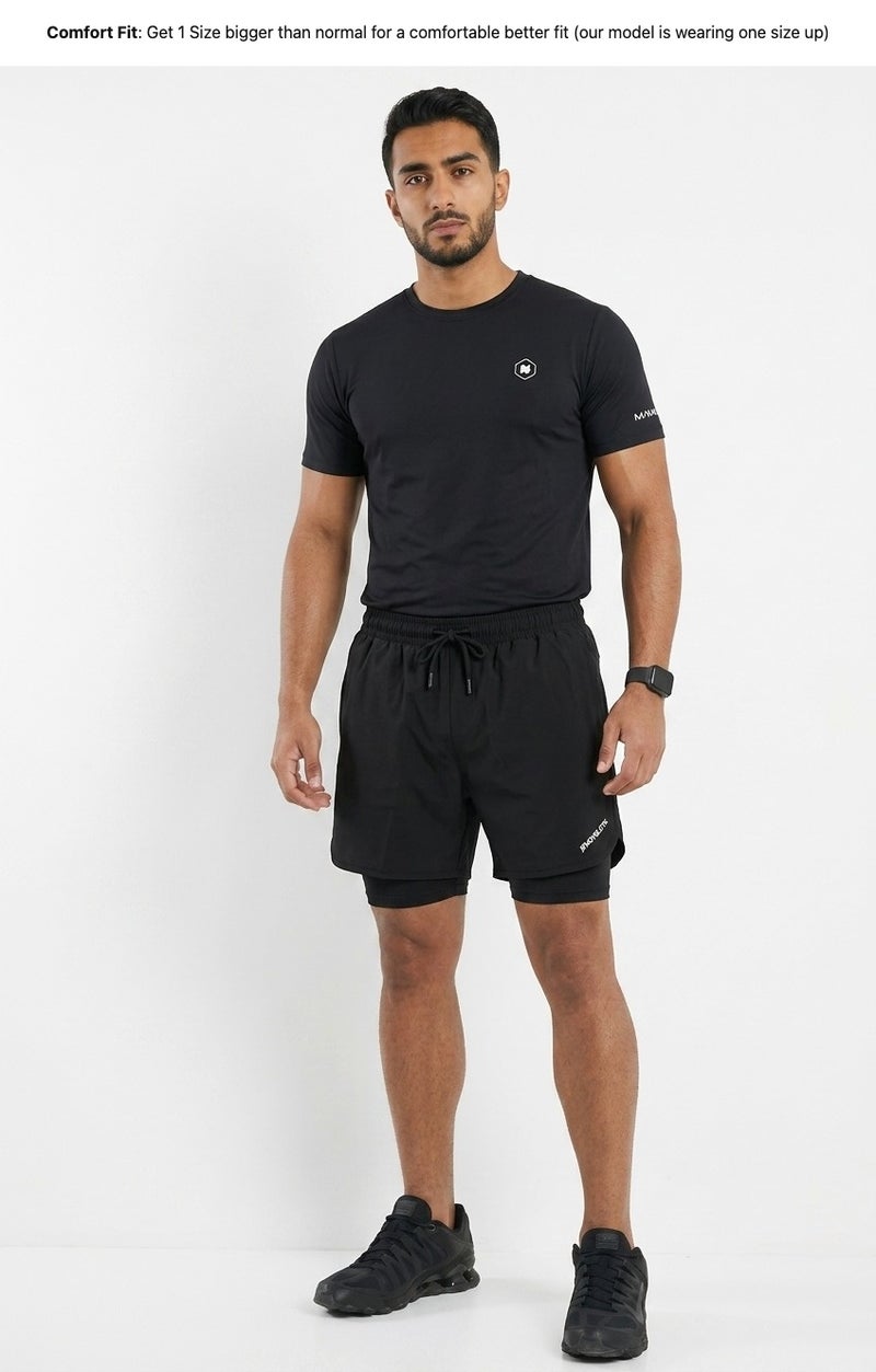 Moveletix Men's Training Shorts Black - Image 5