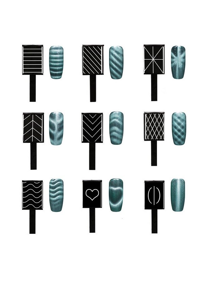 SILPECWEE 15Pcs Nail Magnet Set Cat Eye Gel Nail Polish Magnet Wand Magnetic Nail Polish Cat Eye Magnet For Nails Cat Eye Magnets Sticks Nail Design Tools Nail Art Accessories - Image 4