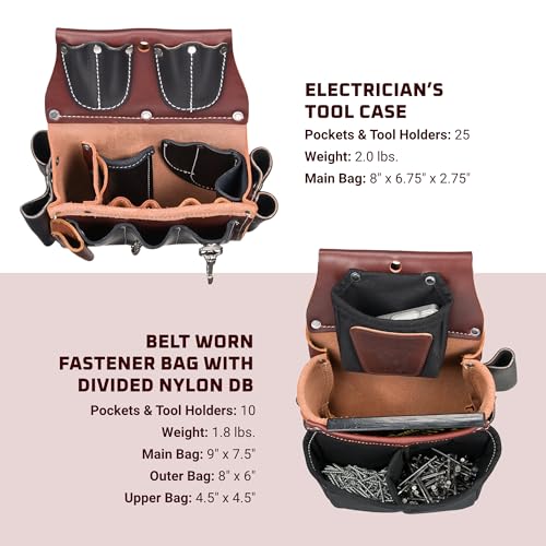 Occidental Leather Commercial Electrician’s Tool Bag Set - X-Large - 37 Pockets & Tool Holders - Made in USA - Image 4