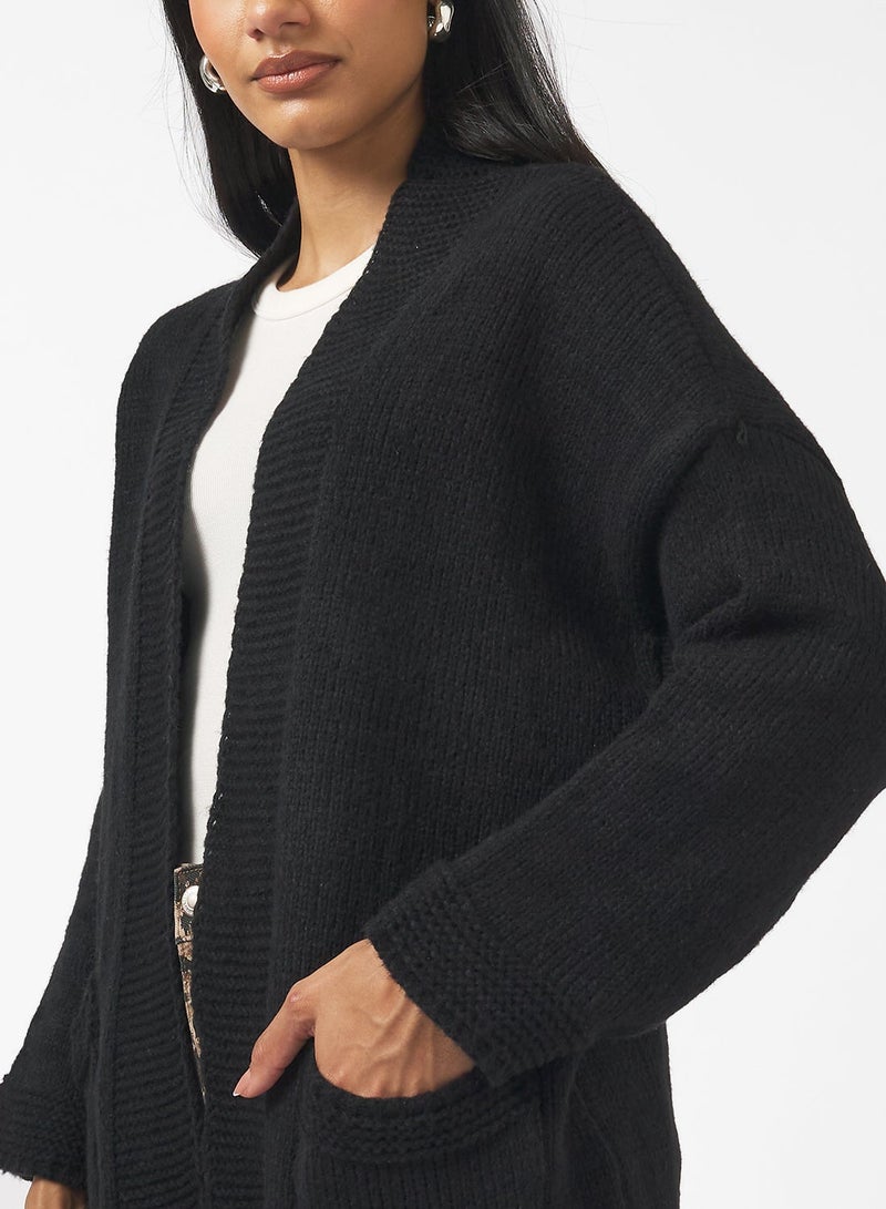 Ginger Knitted Longline Cardigan with Pockets - Image 3