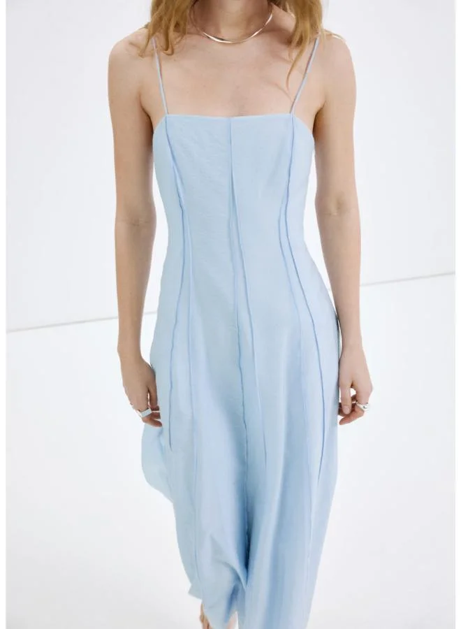 Lyocell dress with stitching detail