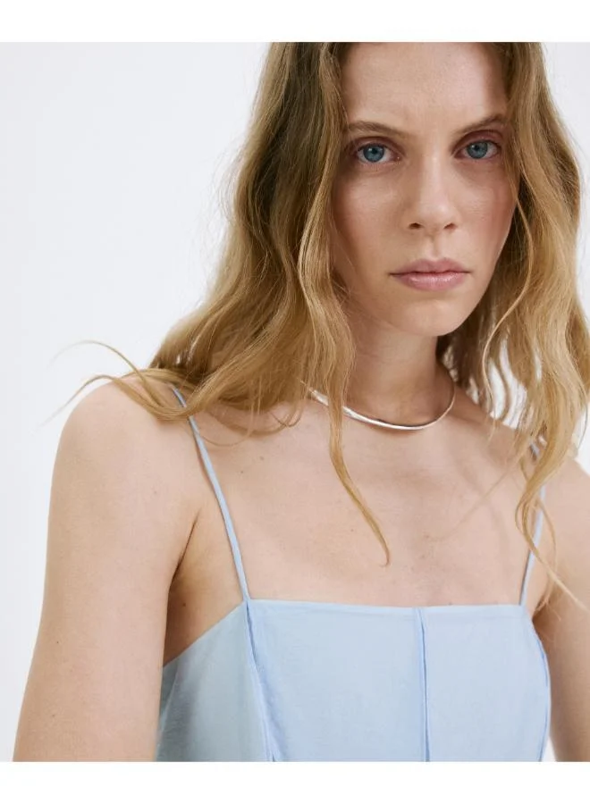 MANGO  Lyocell dress with stitching detail for Women | Best Price UAE