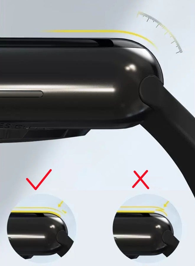 3-Piece Screen Protection Film Curved Surface Design Seamless Hd Watch Film High Quality Soft Scratch-resistant Suitable For Apple Watch 7 High Transparent Waterproof And Shatter-resistant Multilaye - Image 3