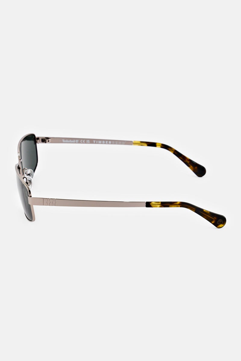 Timberland نظارات شمسية مستطيلة للرجال TB00066، رمادي معدني - Image 4