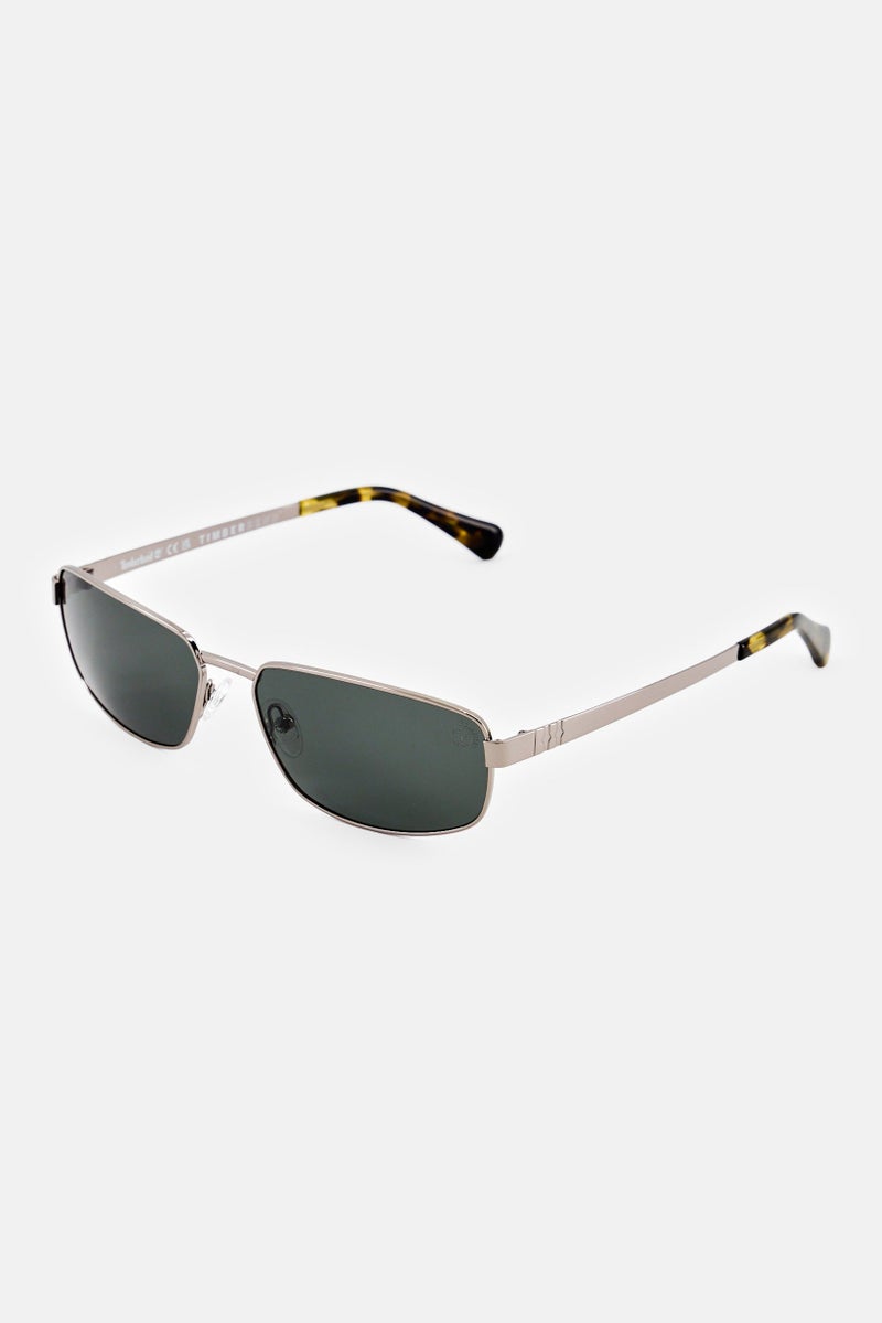 Timberland نظارات شمسية مستطيلة للرجال TB00066، رمادي معدني - Image 3