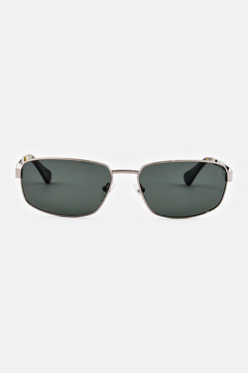 Timberland نظارات شمسية مستطيلة للرجال TB00066، رمادي معدني - Image 1