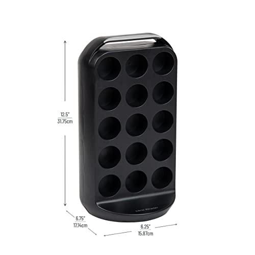 Mind Reader Single Serve Coffee Pod Storage, 30 Pod Capacity, Countertop Organizer, 6.75"L x 6.25"W x 12.5"H, Black - Image 3