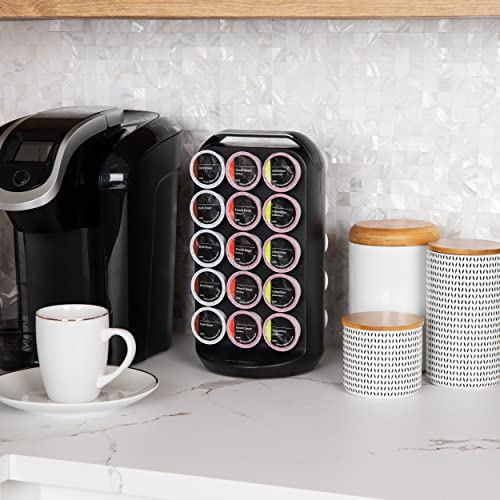 Mind Reader Single Serve Coffee Pod Storage, 30 Pod Capacity, Countertop Organizer, 6.75"L x 6.25"W x 12.5"H, Black - Image 2