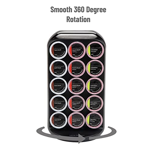 Mind Reader Single Serve Coffee Pod Storage, 30 Pod Capacity, Countertop Organizer, 6.75"L x 6.25"W x 12.5"H, Black - Image 4