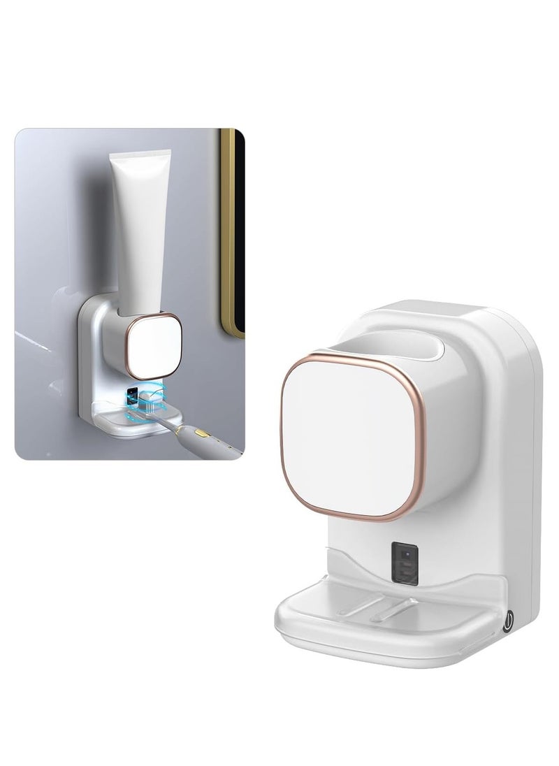 Generic - Automatic Toothpaste Dispenser with Sensor, Toothpaste Squeezer, Wall Mounted Toothpaste Dispenser for Kids (White) - Image 1
