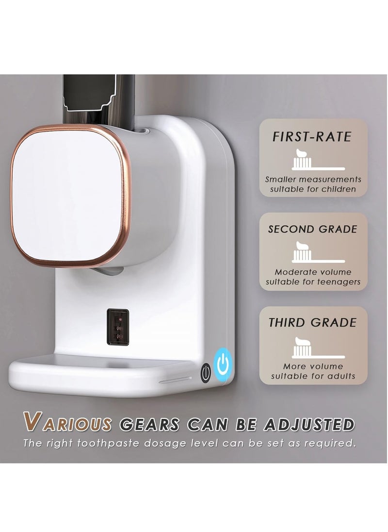 Generic - Automatic Toothpaste Dispenser with Sensor, Toothpaste Squeezer, Wall Mounted Toothpaste Dispenser for Kids (White) - Image 1