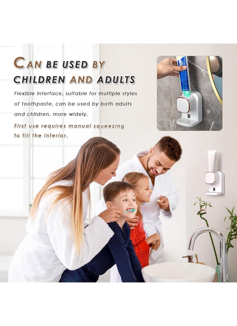 Generic - Automatic Toothpaste Dispenser with Sensor, Toothpaste Squeezer, Wall Mounted Toothpaste Dispenser for Kids (White) - Image 1