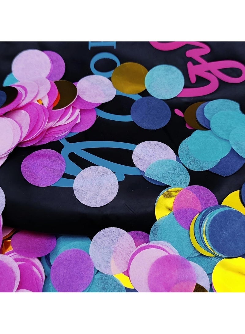 Thickened Gender Revealing Balloon, Pink and Blue Gender Revealing Confetti, 36 Inch Black Gender Revealing Balloon, Gender Revealing Party, Suitable for Photography and Video Recording - Image 4