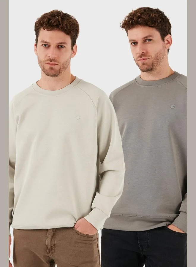 Buratti Buratti Stretch Cotton Relaxed Fit Crew Neck 2-Pack Sweat Men's SWEAT 5901210S2
