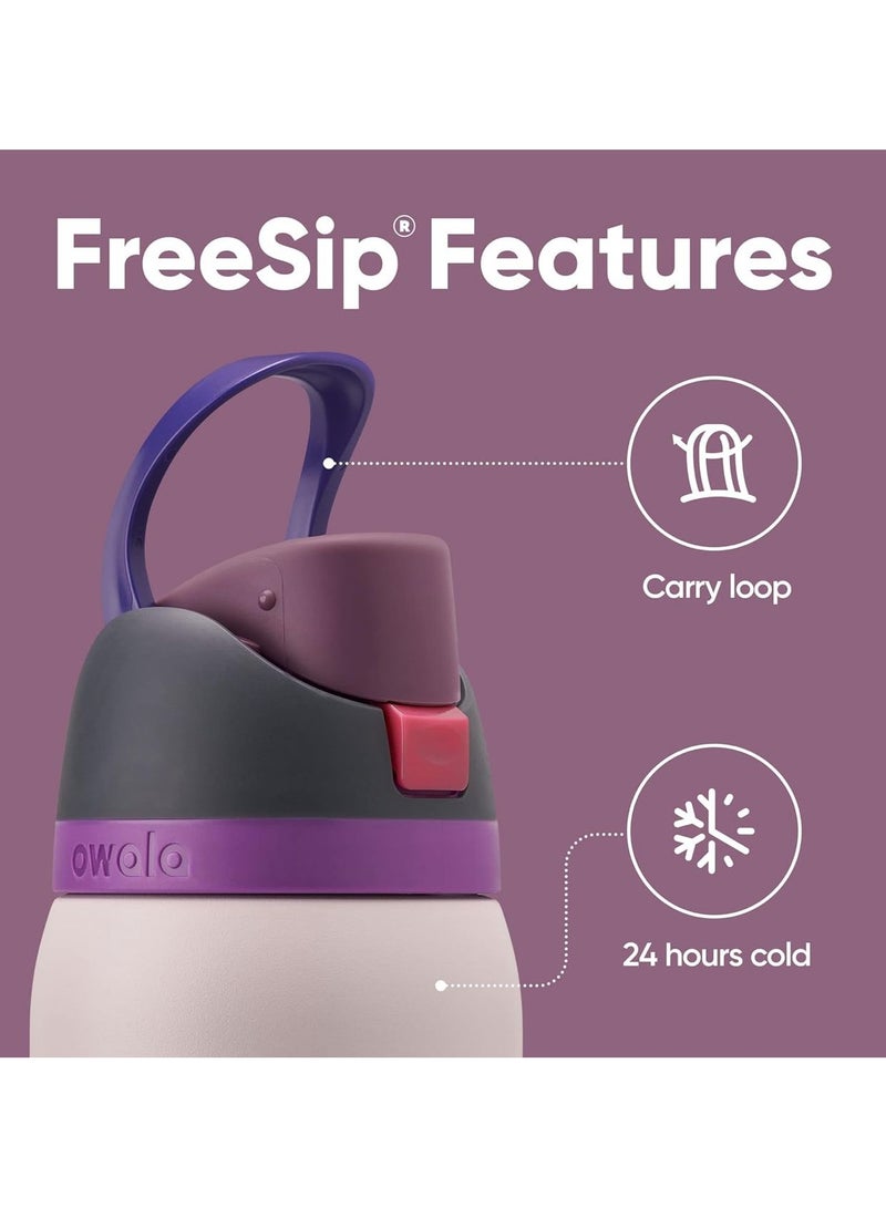 Owala Owala FreeSip Insulated Stainless Steel Water Bottle with Straw for Sports and Travel, BPA-Free, 32oz, Drem  - Image 4
