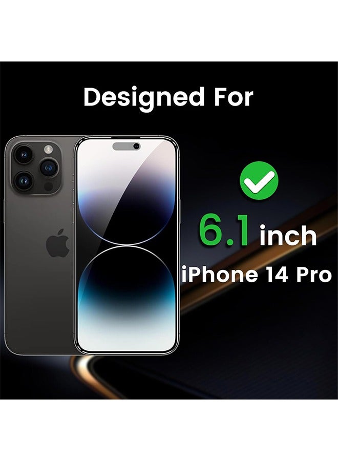 3 PCS Privacy Screen Protector for iPhone 14 Pro 6.1 Inch  Anti-Glare Anti-Spy Screen Protector Film Full Coverage Anti-Peeping 9H Hardness, Anti-Scratch, Touch Sensitive - Image 2