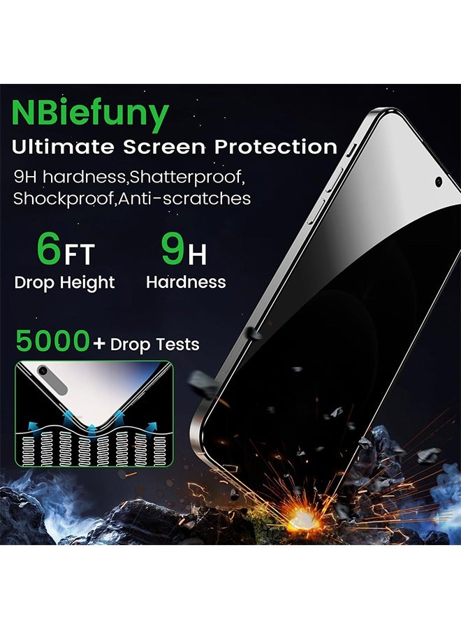 3 PCS Privacy Screen Protector for iPhone 14 Pro 6.1 Inch  Anti-Glare Anti-Spy Screen Protector Film Full Coverage Anti-Peeping 9H Hardness, Anti-Scratch, Touch Sensitive - Image 4