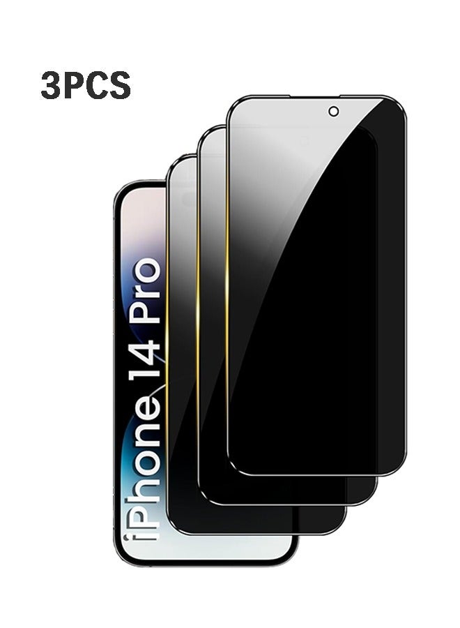 3 PCS Privacy Screen Protector for iPhone 14 Pro 6.1 Inch  Anti-Glare Anti-Spy Screen Protector Film Full Coverage Anti-Peeping 9H Hardness, Anti-Scratch, Touch Sensitive - Image 1