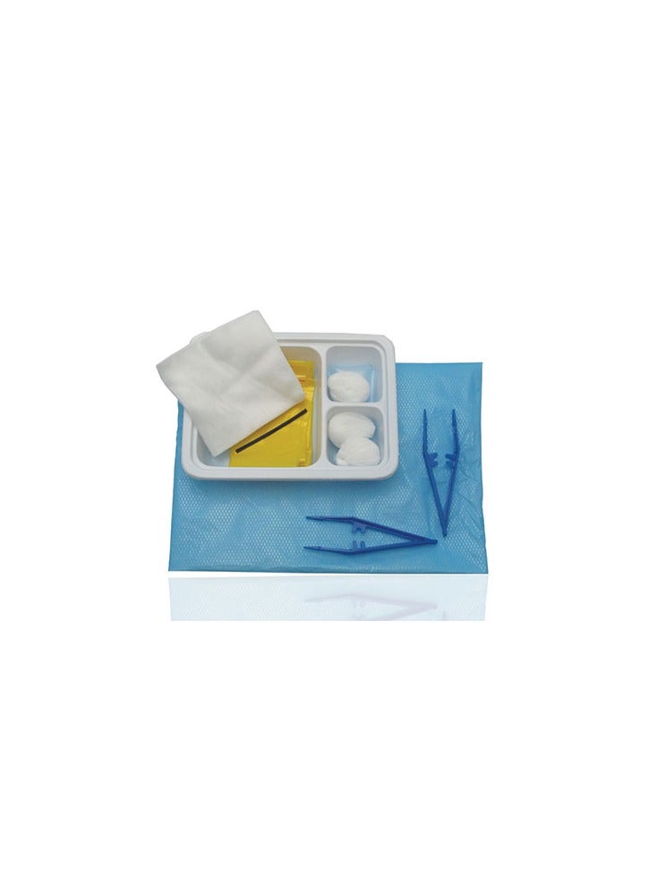 Sterile First Aid Kit, Dressing Kit, Tray, Gauze, Tweezers and Yellow Bag (ME-01025)  - Image 1