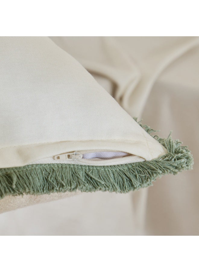 Home Box Cozy Solid Fringe Filled Cushion Set for Home - Image 4