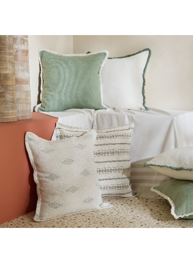 Home Box Cozy Solid Fringe Filled Cushion Set for Home - Image 5