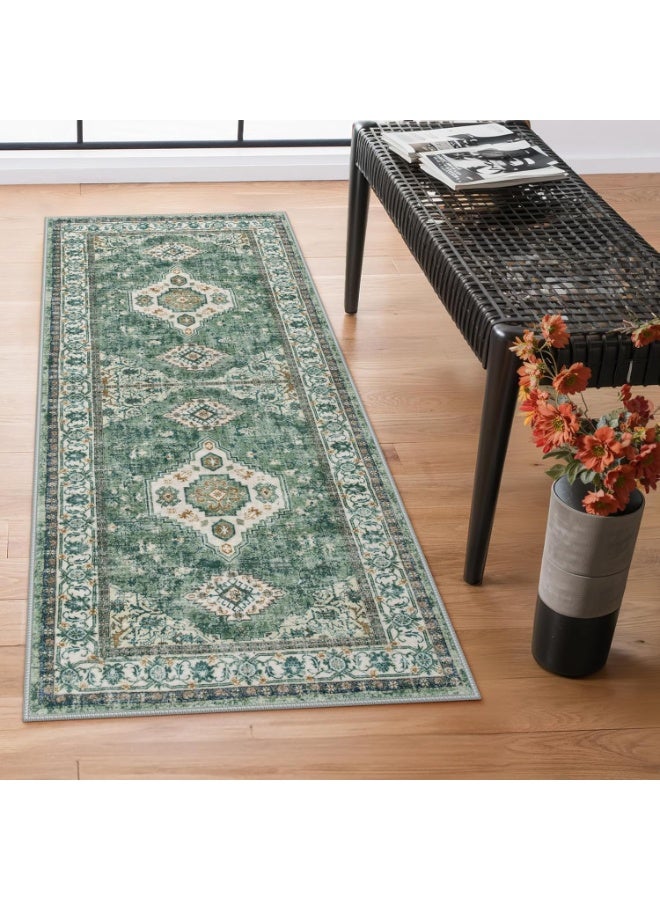 Retro Persian style living room coffee table bedroom carpet - anti slip, stain resistant, easy to clean, washable, soft and comfortable area carpet - Image 4