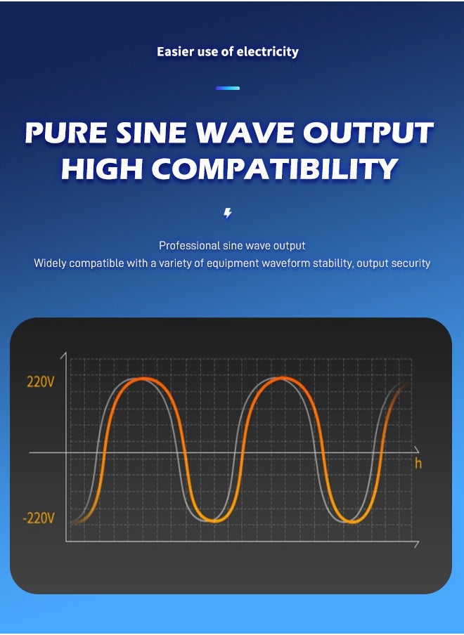 VANPA - 600W Portable Power Station Pure Sine Wave Lithium Battery AC 220v Output Backup Powerbank Solar Generator For camping - Image 1
