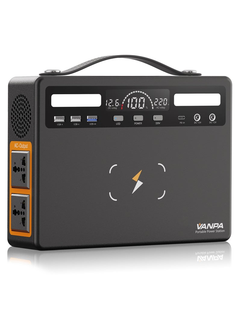 VANPA - 600W Portable Power Station Pure Sine Wave Lithium Battery AC 220v Output Backup Powerbank Solar Generator For camping - Image 1