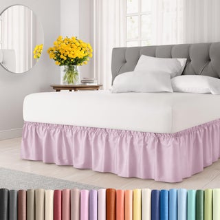 Wrap Around Dust Ruffle Bed Skirt - Light Pink - Made for Full Size Beds with 12 in. Drop - Easy Fit Elastic Strap - Pleated Bedskirt with Brushed Fabric - Wrinkle Free  Machine Wash - by CGK Linens - pzsku/Z26CE980D10B759AB3463Z/45/1749650427/26ac2596-a8ff-403e-91a8-2437c9e49ef6