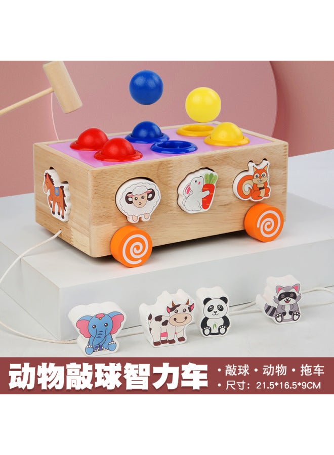 Children's Puzzle Early Education Color Cognition Rainbow Building Blocks Matching Toddler New Wooden Baby Toddler - Image 1