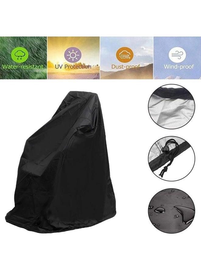 BOSKING Electric Wheel Chair Cover Waterproof Mobility Scooter Storage Cover for Travel Power Wheelchair Dust Protective Cover with Adjustable Drawstring (39"L x 29.5"W x 39"H, Black) - Image 2
