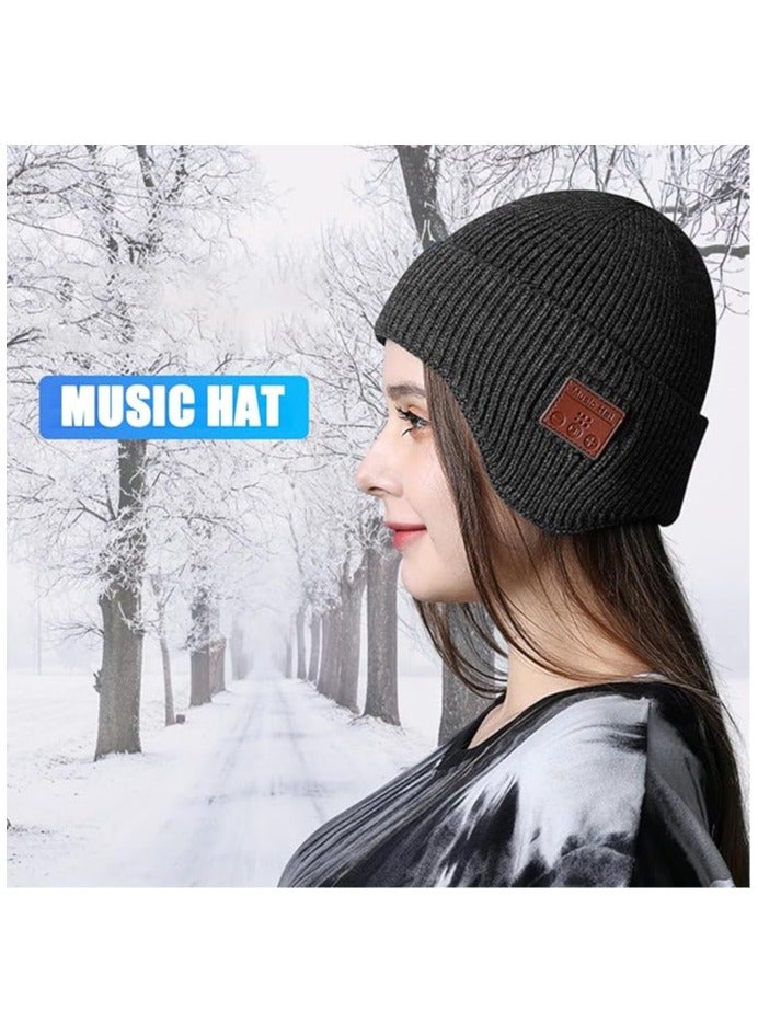 general Music Beanie, Blue Tooth Music Hat Knit Beanie Hat Acrylic Winter Hats for Women Men Soft Warm Unisex Beanie Wireless Headphone for Outdoor Sports  - Image 2