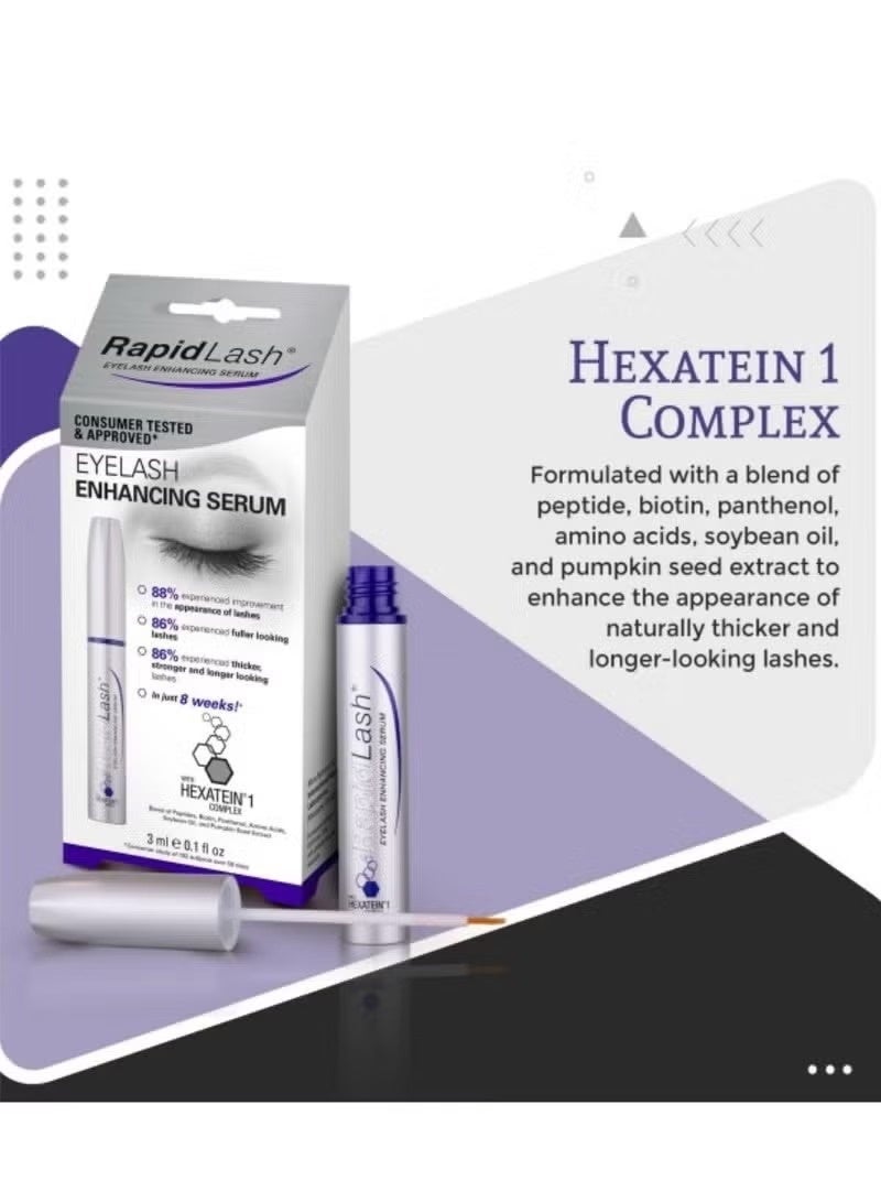 RapidLash Eyelash Enhancing Serum for Longer, Thicker Lashes, 3ml (2 Pieces) - Image 3