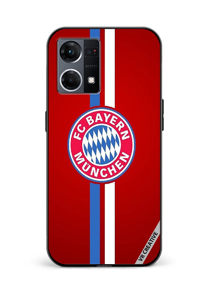 VR CREATIVE Protective Case Cover For Oppo Reno8 4G Fc Bayern Munchen Logo Red Design Multicolour - Image 1