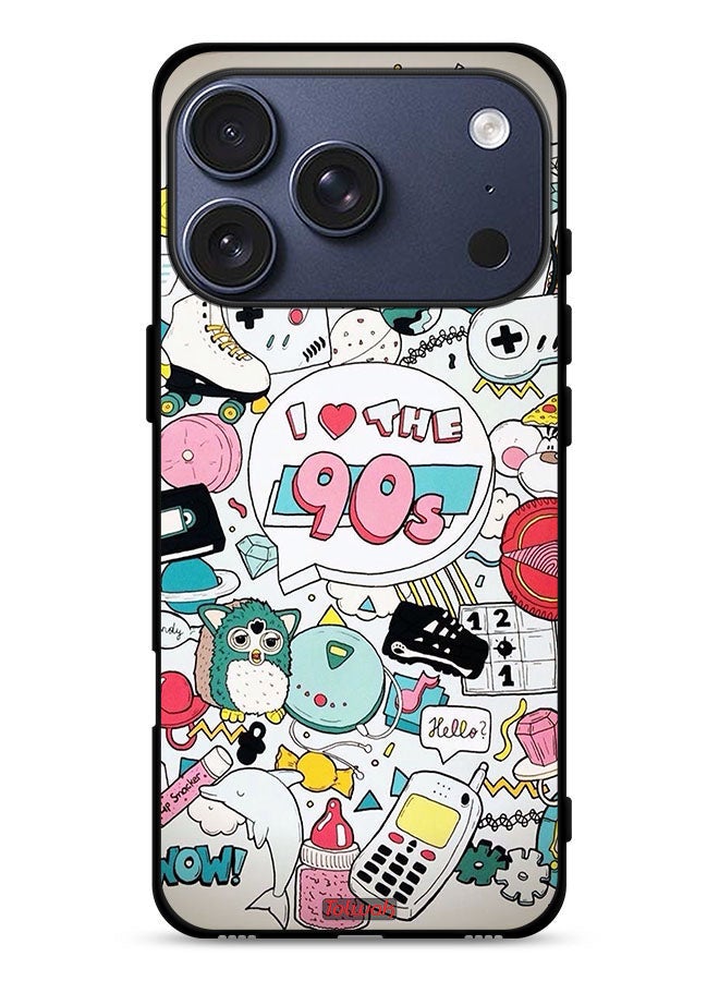 Tolwak Apple iPhone 17 Pro Protective Case Cover I Love The 90s - Image 1