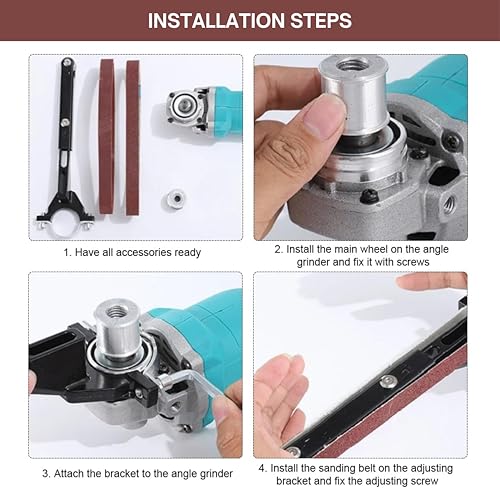 Inditrust Belt Sander Bracket Attachment Modified Sand Belt tool set for 100mm 4 Inch (100mm) Angle Grinder (Angle Grinder is NOT INCLUDED in the Package) - Image 4